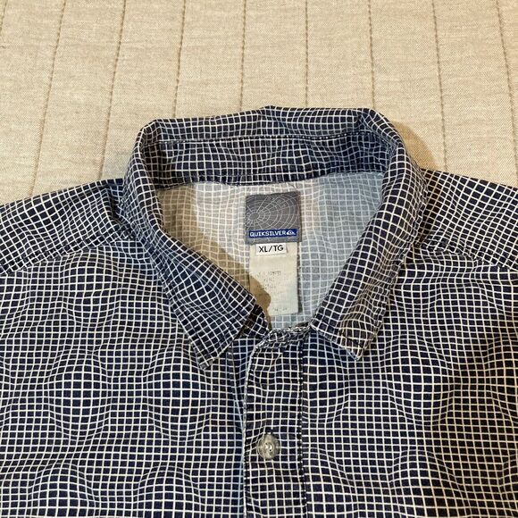 Vtg Quicksilver All Over Print Shirt 80s Boxy Fit XL Secret Pocket Burnquist - Picture 6 of 12